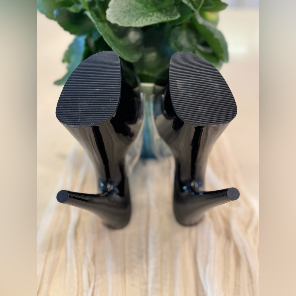 PLEASER | Adore Black and Clear Platform Heels - Picture 9 of 9